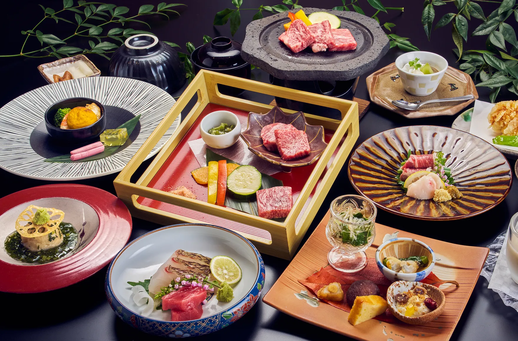 阿蘇の旬の食材を使った会席料理